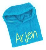 Badstoffen Kinderponcho met naam